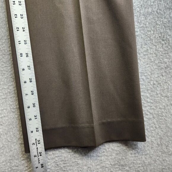 Lafayette 148 Pants Womens 10 Brown Menswear Fit Virgin Italian Stretch Wool - Picture 9 of 16